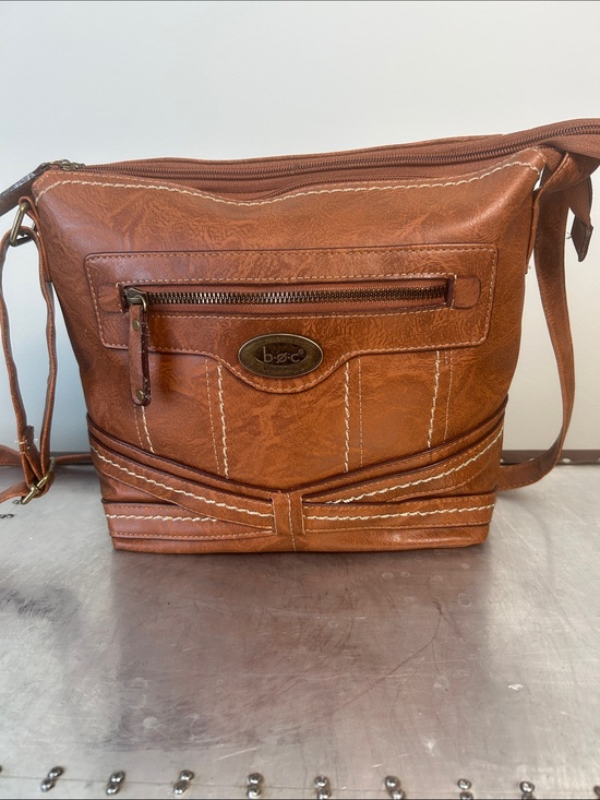 b.o.c. Handbags - b.o.c. Chestnut Brown Faux-Leather Crossbody Bag